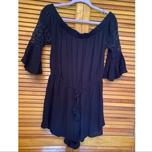 Black Short Romper Size XL
